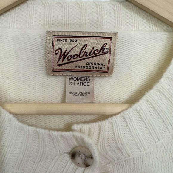 Classic WOOLRICH Cardigan Lambswool Blend Extra Large - Picture 5 of 7